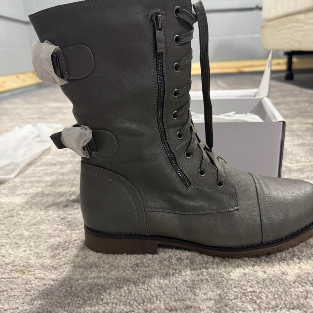 Dream Pairs Dark Gray Combat Boots